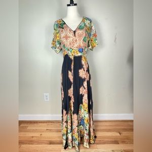 Anthropologie Farm Rio Butterfly Maxi Dress